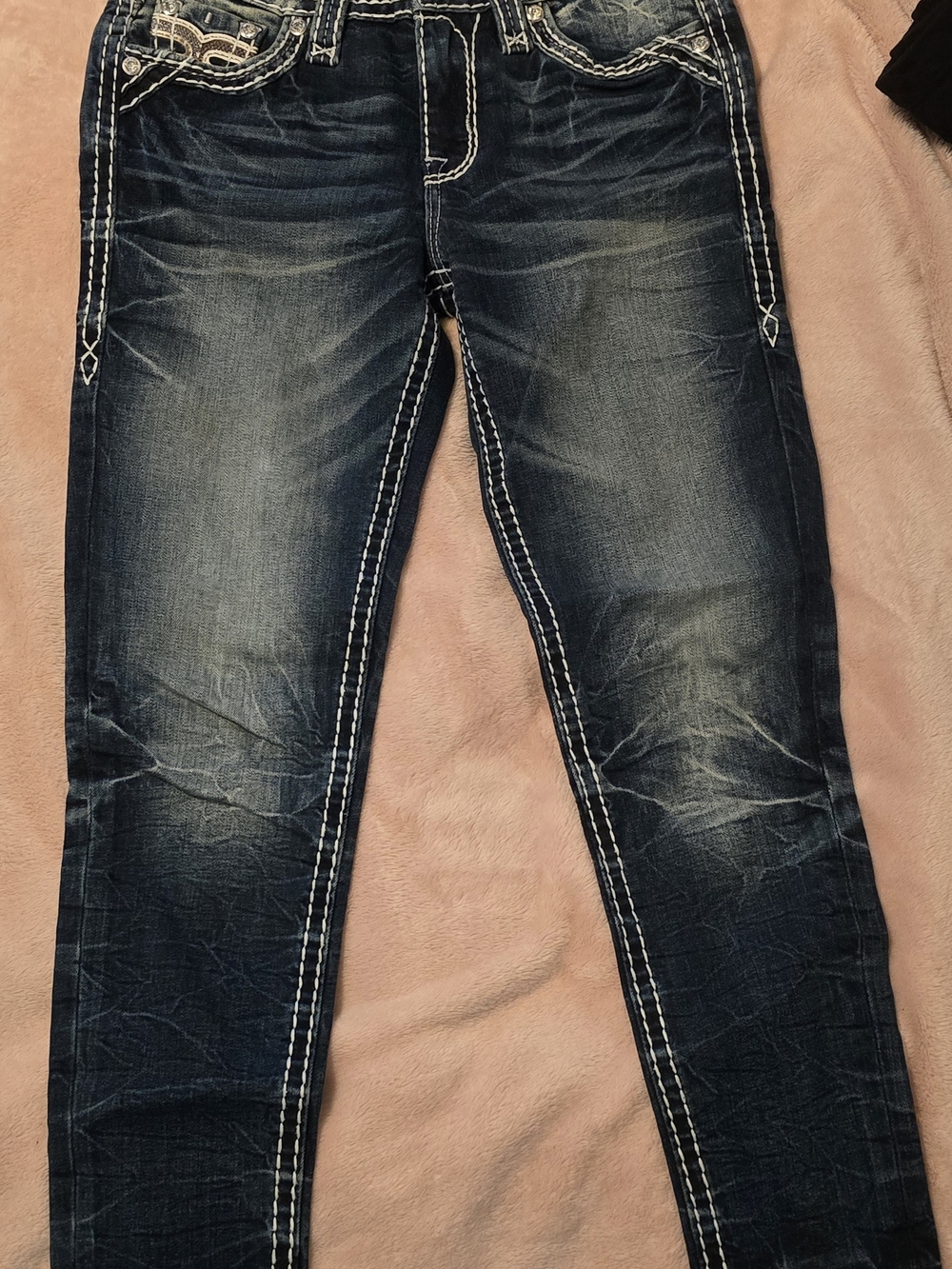 Rock Revival Women's Dark Blue Distressed Jeans